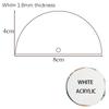Blank Acrylic Place Card with Ribbon,Half Circle Wedding Name Tag,DIY Semicircle Wedding Sign Reception Event Birthday Party