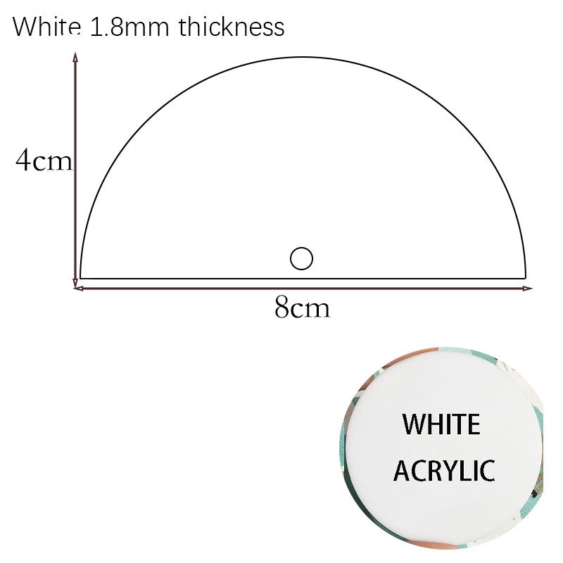Blank Acrylic Place Card with Ribbon,Half Circle Wedding Name Tag,DIY Semicircle Wedding Sign Reception Event Birthday Party