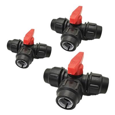 1pc Water Adapter Ball Valve Black PE Quick-connect