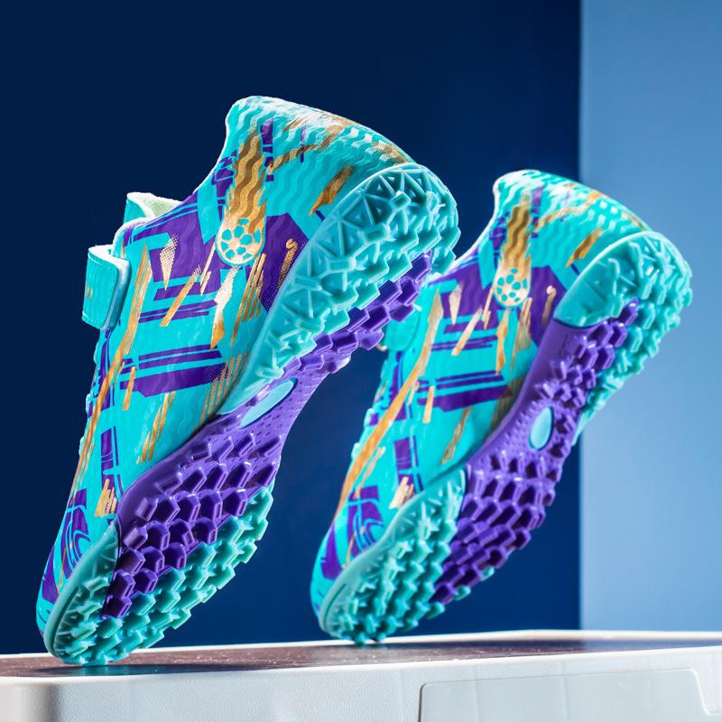 Football shoes girls primary and secondary school girls special Velcro agtf broken nails game training spike sneakers