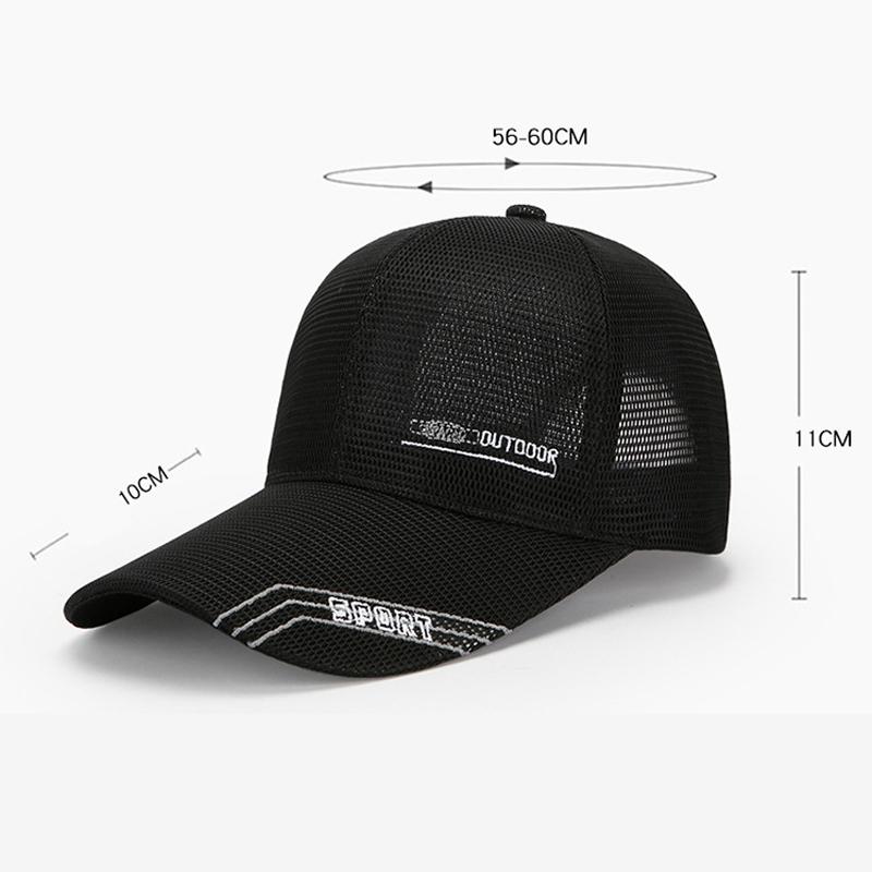 Men's Summer Breathable Mesh Cap Outdoor Sun Protection Fishing Cap Baseball Cap