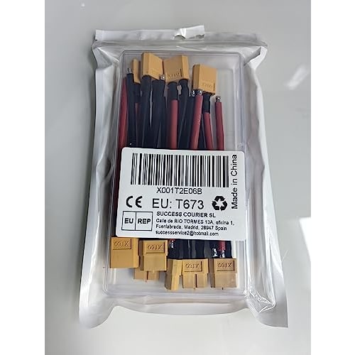 GTIWUNG 5 Pairs XT60 Connectors, XT-60 Male and Female Connectors, XT60 Male and Female Bullet Connector Plugs for RC LiPo Battery (10CM 12AWG Silicon