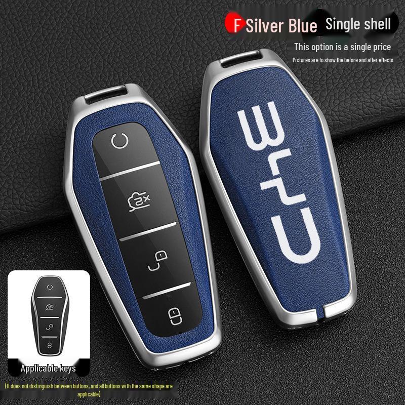 BYD Han Key Case for Qin Pro, Song Max, New Energy, Tang, Song Plus - Metal Shell Car Bag Buckle.