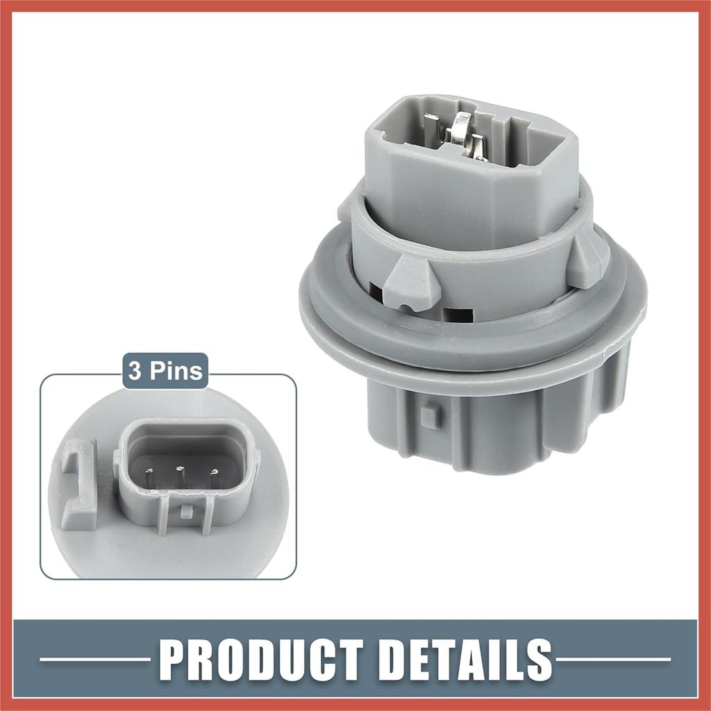 ACROPIX Turn Signal Pointer Light Bulb Socket 33302S5AA01 for Acura RDX 2007-2015 Plastic Gray (Set of 2) Car Parts