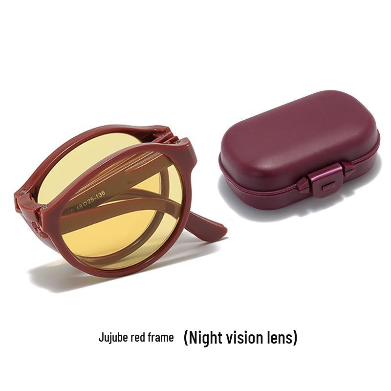 Foldable Night Vision Anti-Blue Light Reading Glasses with HD Eye Protection for Men