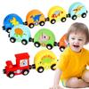 Magnetic Wooden Dinosaur Train Set Montessori Toys Montessori Preschool Educational Learning Toy Number Train Toys for Toddlers