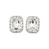 Silver Needle Rhinestone Geometric Stud Earrings - Light Luxury, High-End, Niche Personality Ear Ornaments for Women.