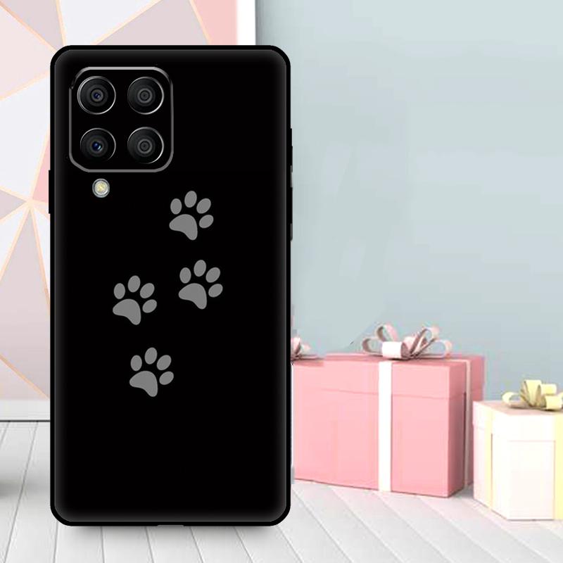 Animal Dog Paw Prints Case For Samsung Galaxy M35 M56 M12 M06 M32 M52 M55 M15 M11 M13 M14 M16 M36 M31 M53 M34 M54