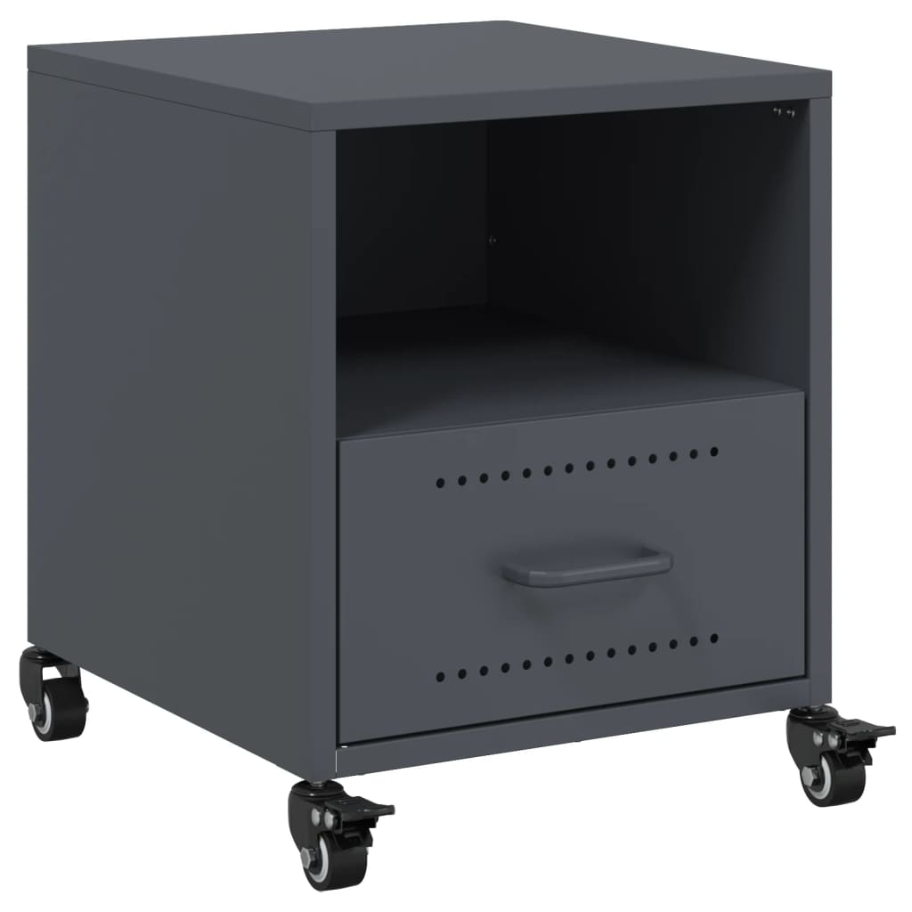 Nightstand Anthracite 36 X 39 X 43.5 Cm Steel
