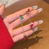 Asymmetric Snowflake Christmas Boot Hat Drop Earrings Long Tassels Earring for Women Ear Rings Party Accessories