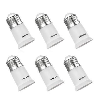 DiCUNO E26 To E26 Extension Socket Adapter, Extends Base by Approximately 3cm, Heat Resistant, Set of 6
