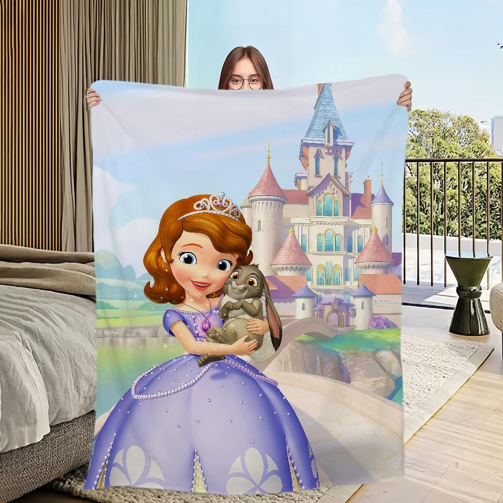 Süß die F-First Flanell S-Sofia Film warme Gemütlichkeit weiche Plüschdecke für Sofa Wohnzimmer Cartoon Zimmer Büro Schlafzimmer Reise Geschenk