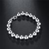 8mm/10mm Hollow Circle Ball Beads Copper Color Beaded 20cm Bracelet Woman Charm Fashion Jewelry