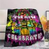1PC Fnaf Celebration Custom Name Patterned Flannel Blanket Suitable For All Seasons For Home Decor Warmth And Comfort Gifts Holiday Present