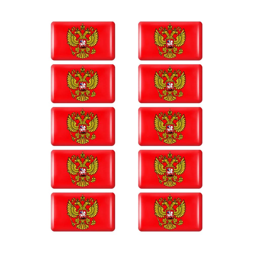 10 szt. Naklejki z flagami epoksydowymi Naklejka do dekoracji wnętrza samochodu dla Zjednoczonych Emiratów Arabskich Tajlandii Holandii Rosji Brazylii Włoch Odznaka