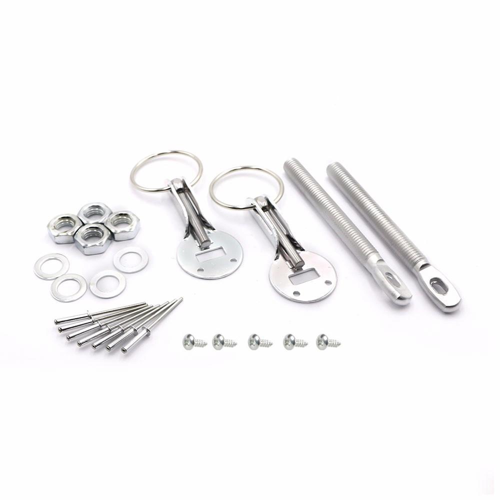 Universal Aluminum Alloy Mount Hood Pin Bonnet Lock Kit Car Tunning Lock Kit Down Hood Lock Latch Pins Vehicle Accessories HL-10