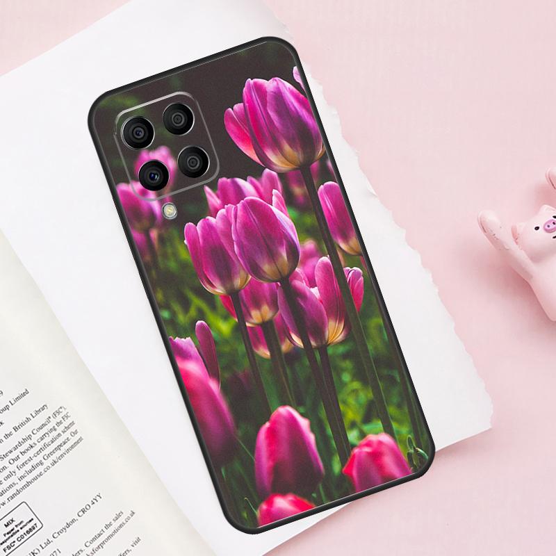 Spring Tulips Flower Case For Samsung Galaxy M13 M53 M16 M36 M56 M06 M52 M32 M12 M54 M34 M14 M35 M55 M15 M11 M31