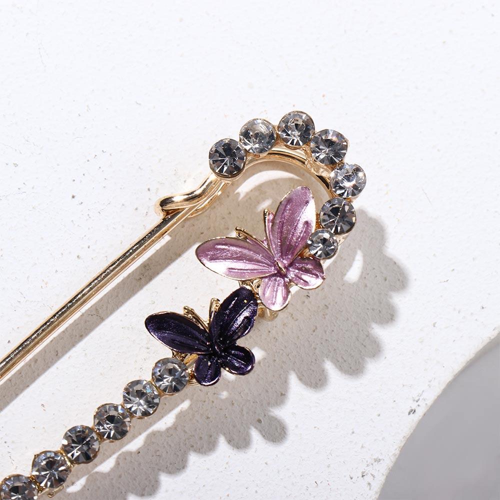 Rhinestone Simulated Pearl Enamel Zinc Zinc Alloy Flower Butterfly Jewelry Brooches Pin Accessories Corsage