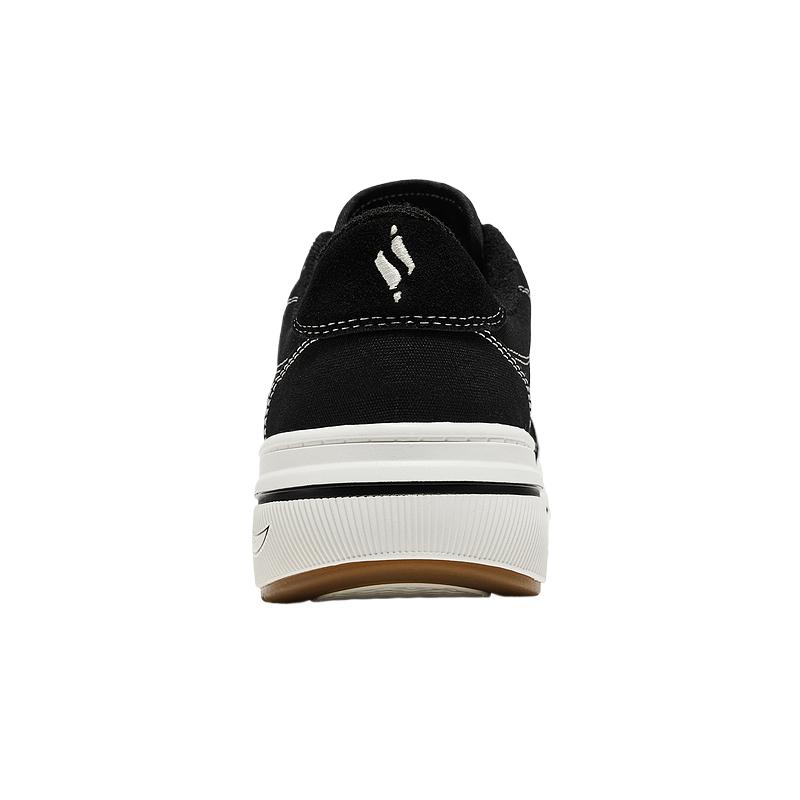 Skechers Street Womens Thick Sole Lace-Up Low-Top Canvas Shoes Women sneakers 190100-BLK