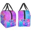 Lunch Bag for Women  Mushrooms Sacred Trippy Psychedelic Hippie Colorful Insulated Lunch Box Cooler Tote for Work School