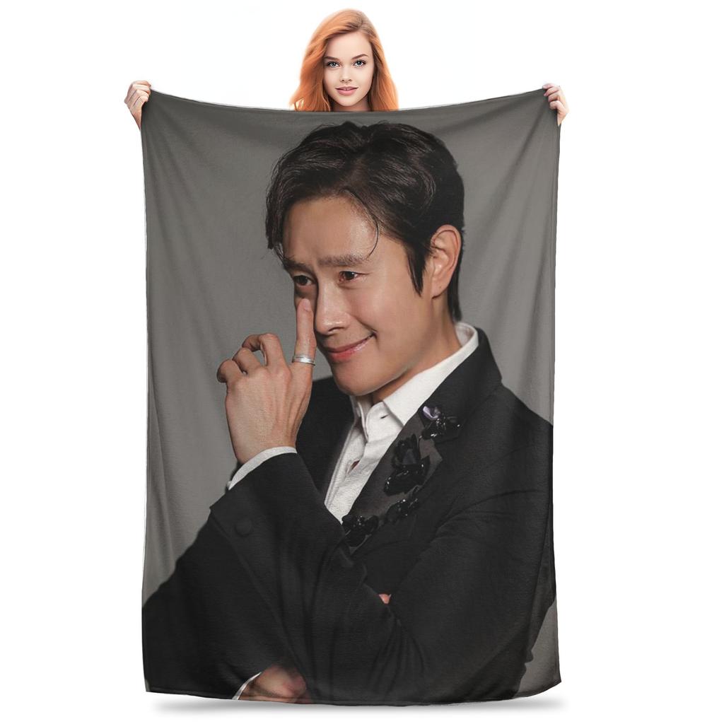 Lee Byung Hun Actor Blankets Warm Flannel Sofa Throw Blanket for Couch Bedding Office Throws Bedspread Quilt