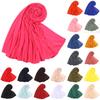 Women's Solid Color Sweatcloth Long Scarf Warm Scarf Headscarf