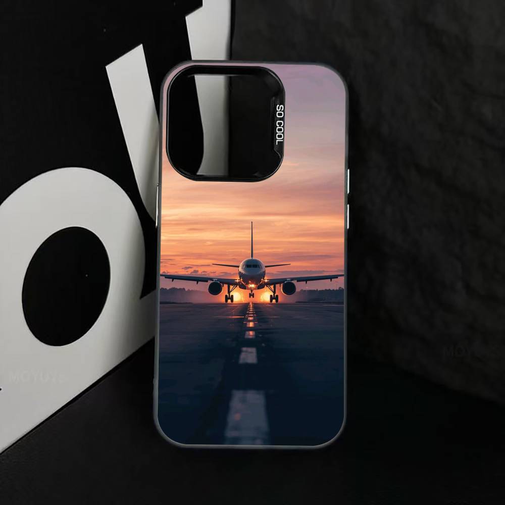 

A-airplane Phone Case For iPhone 17,16,15,14,13,12,11 Plus,Pro Max,XS,Colorful Silver Phone case Funda Cover iPhone17