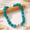 Retro European-American Layered Necklace with Colorful Acrylic Beads