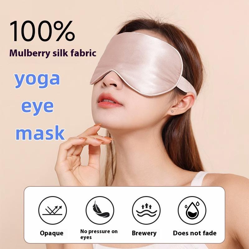 Mulberry Silk Eye Mask Double Blackout Portable Yoga Meditation Sleeping Comfort Fatigue Relief For Travel Rest
