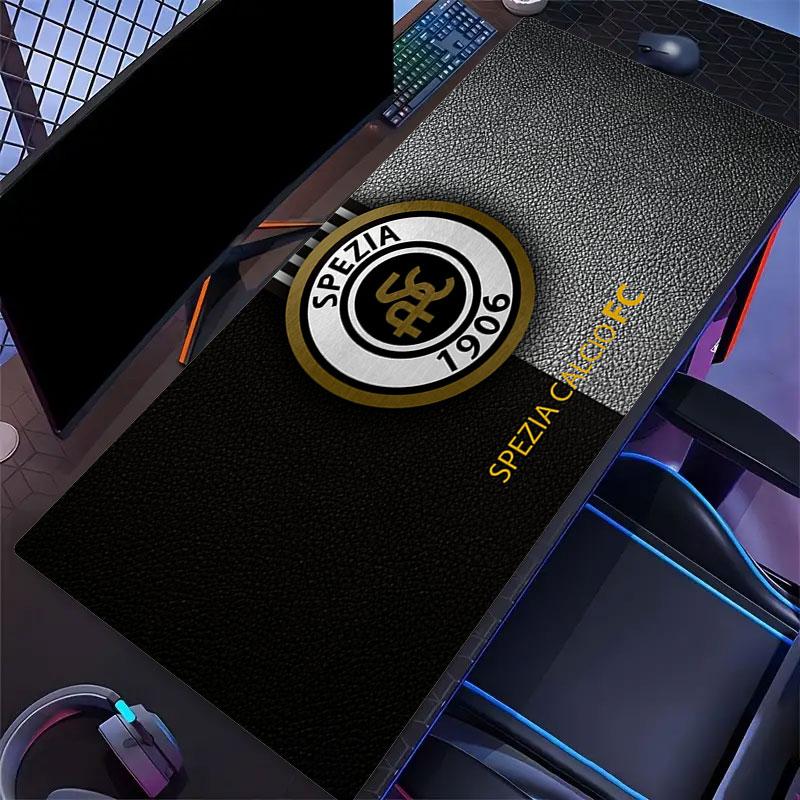 Spezia Calcio Mouse Pad, Large Gaming Desk Mat, Non-slip XXL Mousepad for Laptop & Tablet, Mini PC Playmat with Stitched Edges