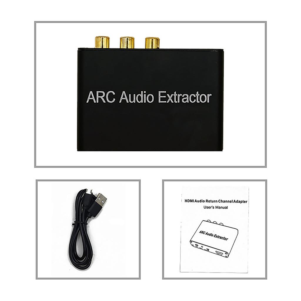 HDTV ARC Audio Extractor Converter HDMI ARC In To SPDIF Coaxial Optical RCA Stereo Audio Output Adapter