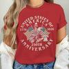 Vintage Usa 250th Anniversary 17762026 Tshirt Unisexs Retro Eagle Flag Print Casual Patriotic 4th Of July Tee Gift