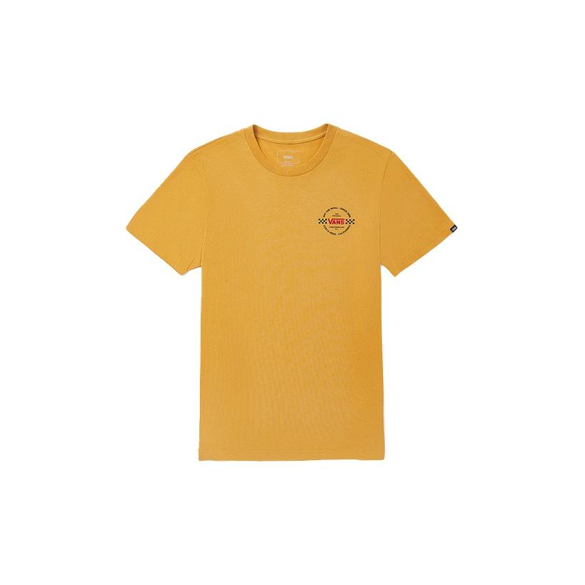 Vans Sport Casual Short Sleeve T-Shirt Men Tops Yellow VN0A4P4X50X