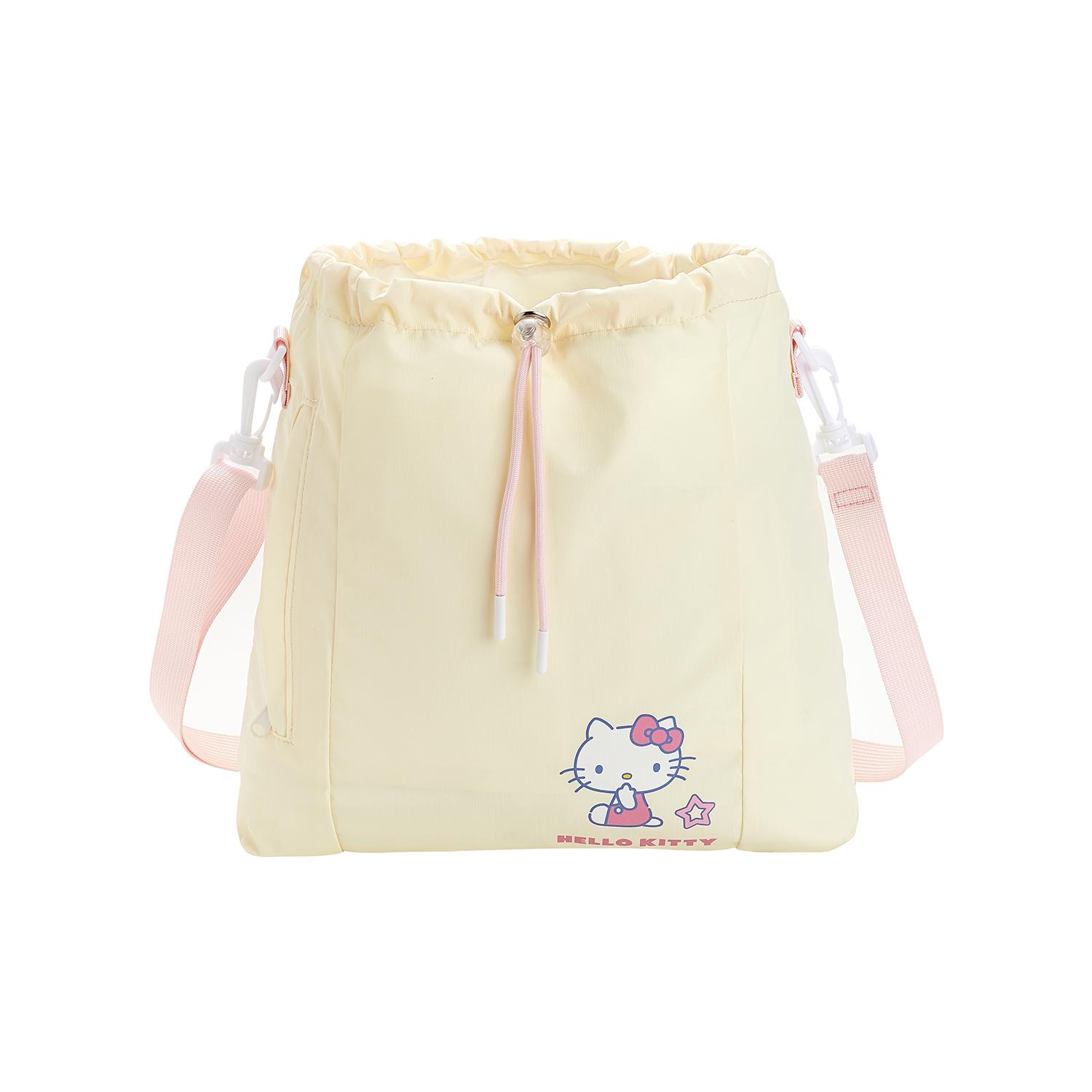 

New Sanrio Hello Kitty Nylon Crossbody Bags Women s Beige Yellow 3326-1368 33.0*8.1*34.0CM