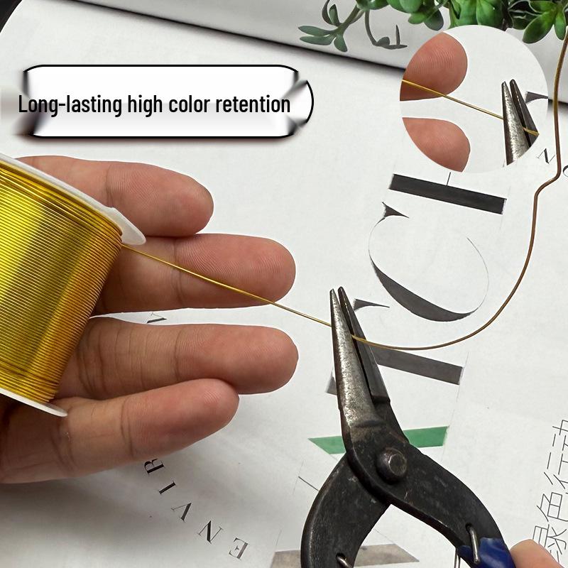100M Color-Safe Copper-Clad Steel Alloy Jewelry Wire for DIY and Beading