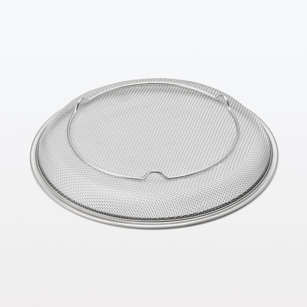MUJI Stainless Steel Flat Diameter x Height cm 12828907 Colander, Large, Approx. 22.5 3.5