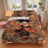 3pcs Goku's Epic Journey Dragon Ball Z Print Bedding Set (1 Cover + 2 Pillowcases, Without Inserts), This Printed Bedding Set is Soft and Co