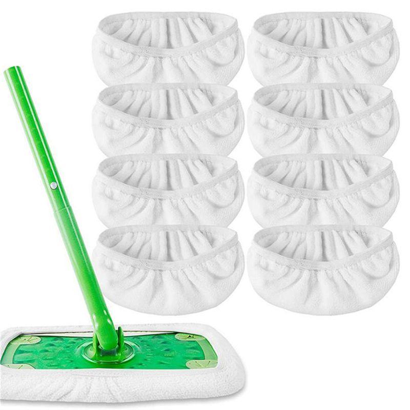 ABIY 8Pcs Reusable Mop Replacement Pads For Swiffer Sweeper Wet Mops Microfiber Mop Replacement Pads