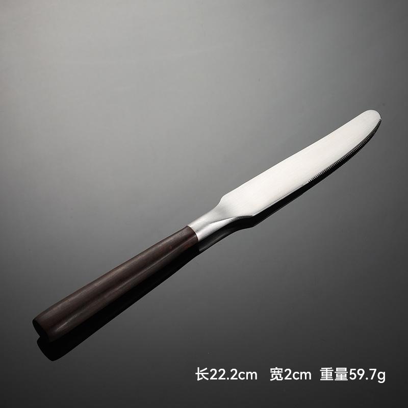 430 stainless steel western food knife and fork spoon bakelite imitation mahogany handle multi-specification sanding hotel gifts