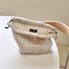 Tweed Beige String Pouch