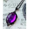 Vampirfledermaus Halskette, Blut-Kamee, Lila, Gothic Schmuck, Schwarze Fledermaus, Hexen-Accessoires, Pagan, Alternativ, Vintage Choker ,Mann