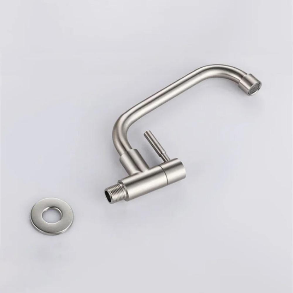 Wall Mounted Sink Water Tap Splash-proof Single Cold Water Faucet  Washbasin