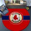 Boston Red Sox2 Round Area Rug,Carpet Rug for Living Room Bedroom Sofa Playroom Decor,Non-slip Floor Mat