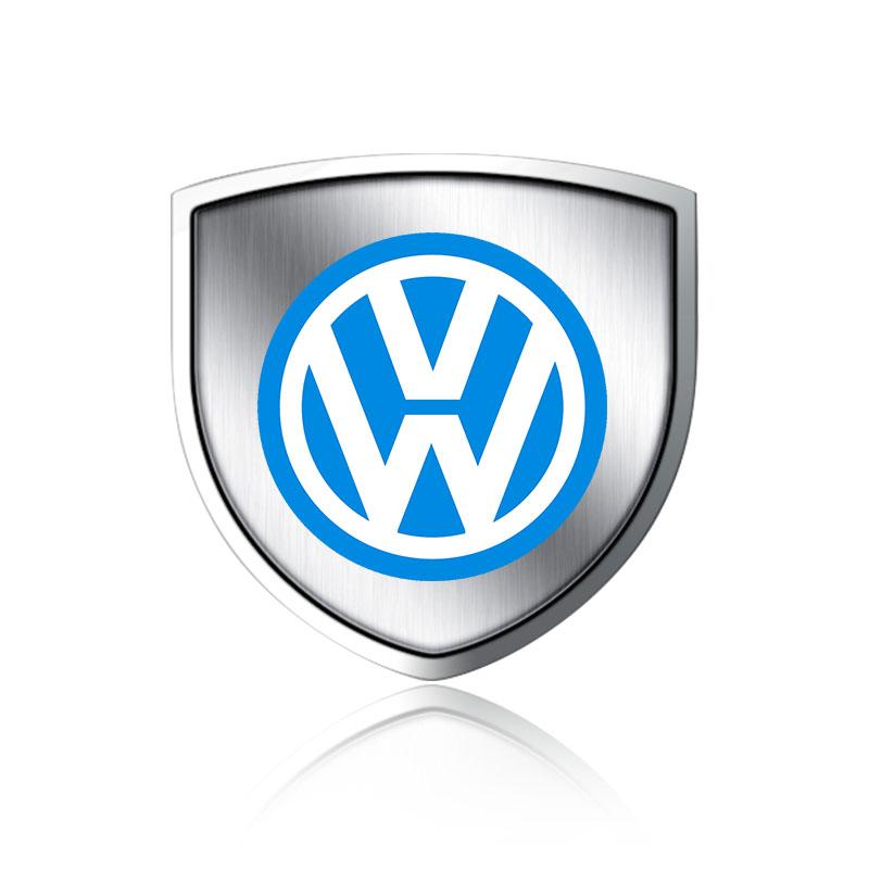 1 stk 3D Metall Auto Dørskjold Emblem Bil Karosserimerke Klistremerke For Volkswagen Tiguan Golf-4 5 6 7 MK6 B5 B6 B7 Jetta Lavida Polo Tiguan Passat