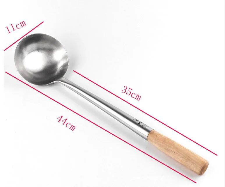 Long Handle Shovel Cooking Pot Turner Stainless Steel Spatula Turners Kitchen Cooking Utensils Cookware Tools Soup Spoon wok