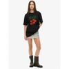 Oversized T Shirt Black Tomato Print With Cherry Tomatoes And Text For Casual Wear