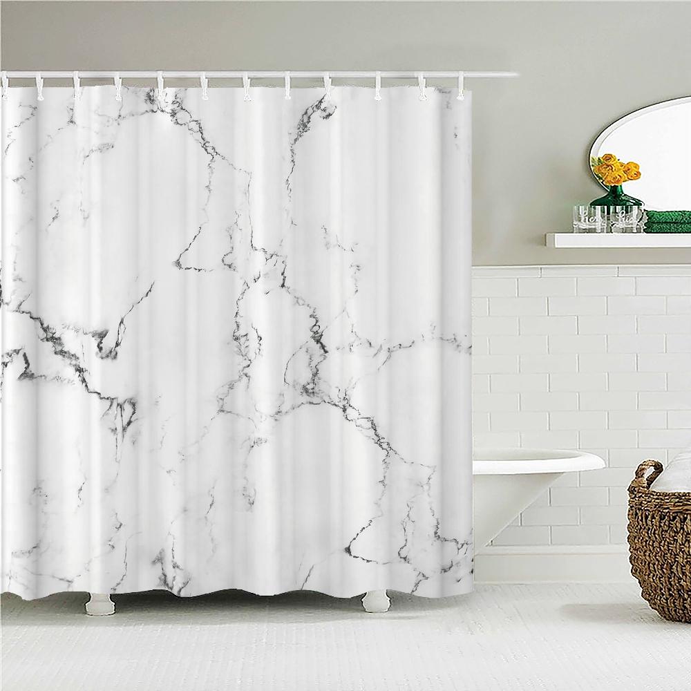 Cortina de Banho com Padrão Geométrico Impermeável Cortinas de Chuveiro Simplicidade Moderna Impressão 3D Cortina de Banheiro Tela de Banho Decoração para Casa