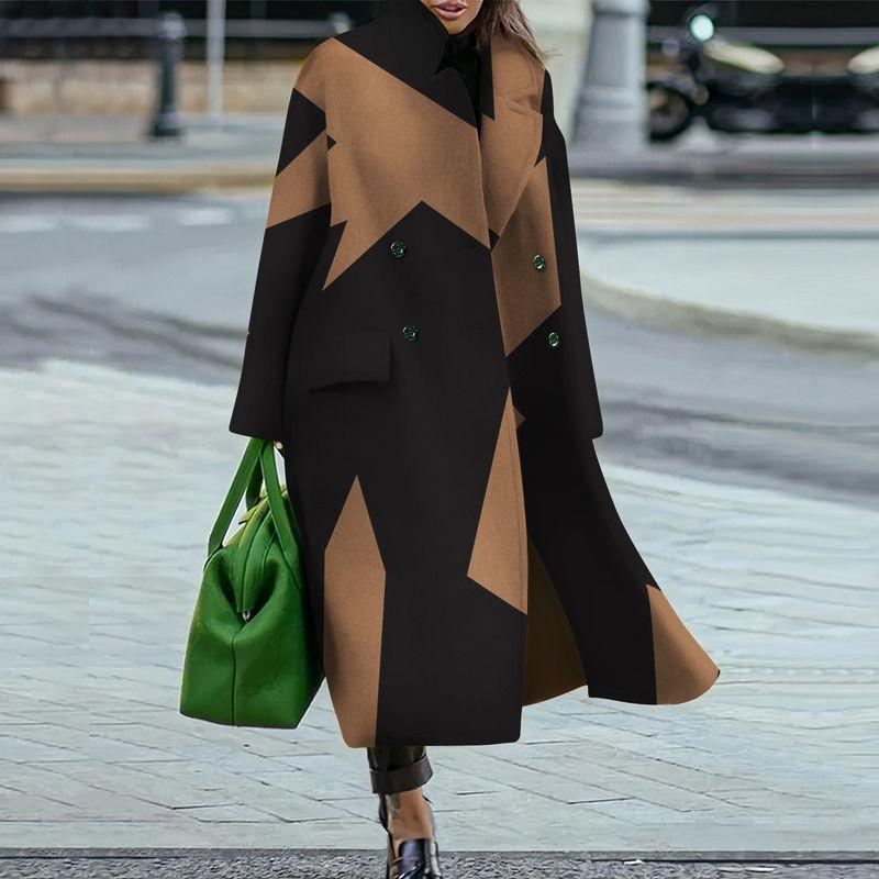 Casual Woolen Coat European and American Loose Winter and Autumn Women Warm Commuter Temperament Leisure Woolen Jacket Coat