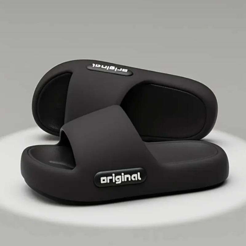 

Женские удобные шлепанцы из ЭВА - Модные шлепанцы с открытым носком для дома и улицы двойного назначения с амортизирующей подошвой и текстурным дизайном 36-37 чёрный