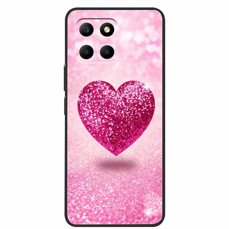 Für Honor 70 Lite Hülle Weiches TPU Silikon Bemalte Katze Schwarze Rückabdeckungen Für Huawei Honor70 Lite RBN-NX1 Hüllen Honor 70Lite 5G Tasche